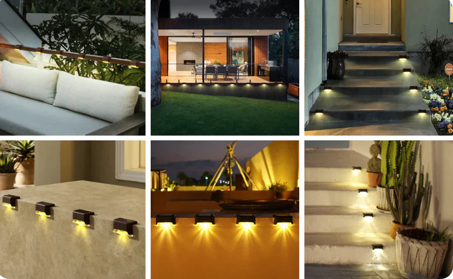 Outdoor Solar Deck Lights – Waterproof Warm LED Lights for Deck, Patio & Garden