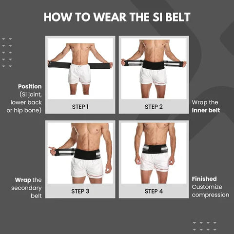 Lower Back Support Brace Belt – Adjustable Lumbar Relief for Men & Women