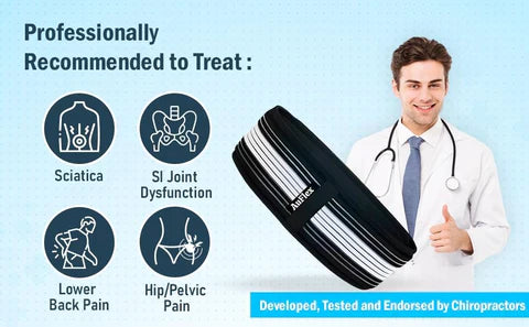 Lower Back Support Brace Belt – Adjustable Lumbar Relief for Men & Women