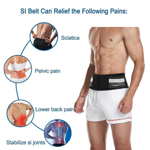 Lower Back Support Brace Belt – Adjustable Lumbar Relief for Men & Women