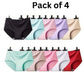 ComfortFit Women’s Seamless Underwear – Multicolor Pack of 4 | Invisible Under Clothes, Sizes S-XXL