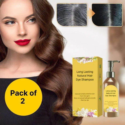 Japanese Grey-Cover Hair Dye Shampoo – Natural Color in 5 Minutes | Lasting Japanese Herbal Formula
