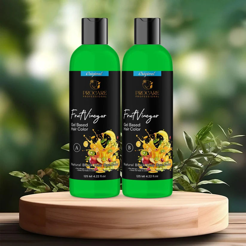 Fruit & Vinegar Gel Hair Color – Ammonia-Free Pack of 2 × 125ml | Natural Shine & Bold Color