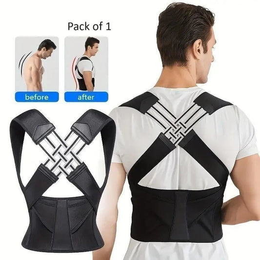 Adjustable Back Posture Corrector Belt – Relieve Slouching & Back Pain (Unisex / Free Size)