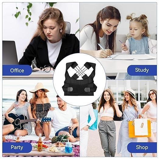 Adjustable Back Posture Corrector Belt – Relieve Slouching & Back Pain (Unisex / Free Size)
