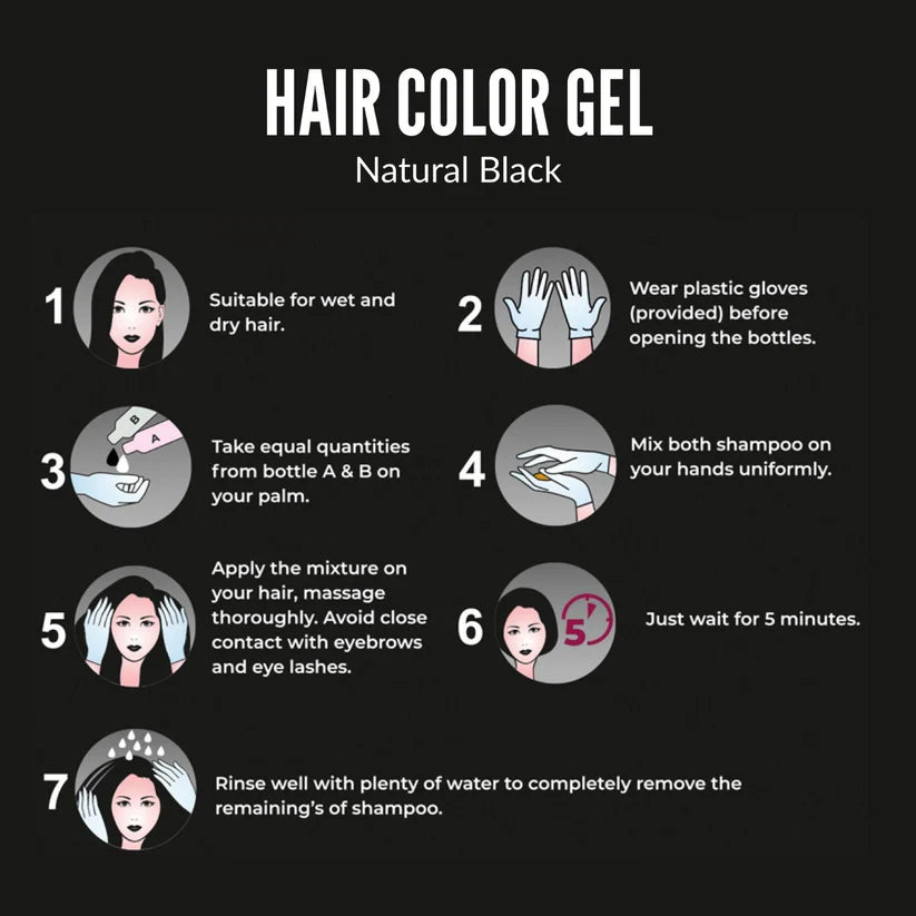 Fruit & Vinegar Gel Hair Color – Ammonia-Free Pack of 2 × 125ml | Natural Shine & Bold Color
