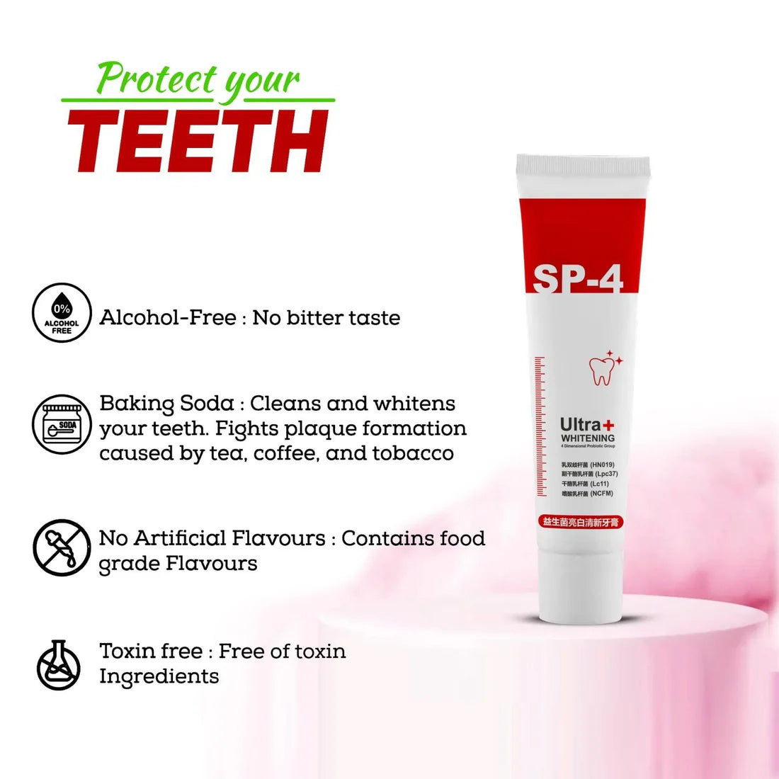 Probiotic Whitening Toothpaste – Gentle Natural Stain Remover (200 g)