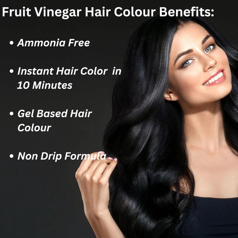 Fruit & Vinegar Gel Hair Color – Ammonia-Free Pack of 2 × 125ml | Natural Shine & Bold Color