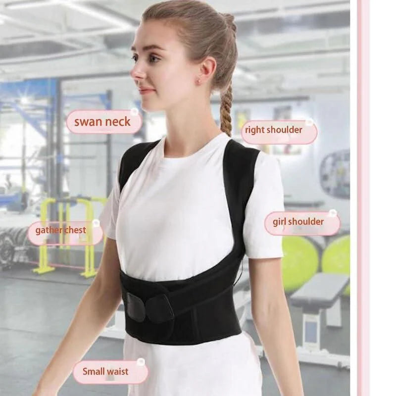 Adjustable Back Posture Corrector Belt – Relieve Slouching & Back Pain (Unisex / Free Size)