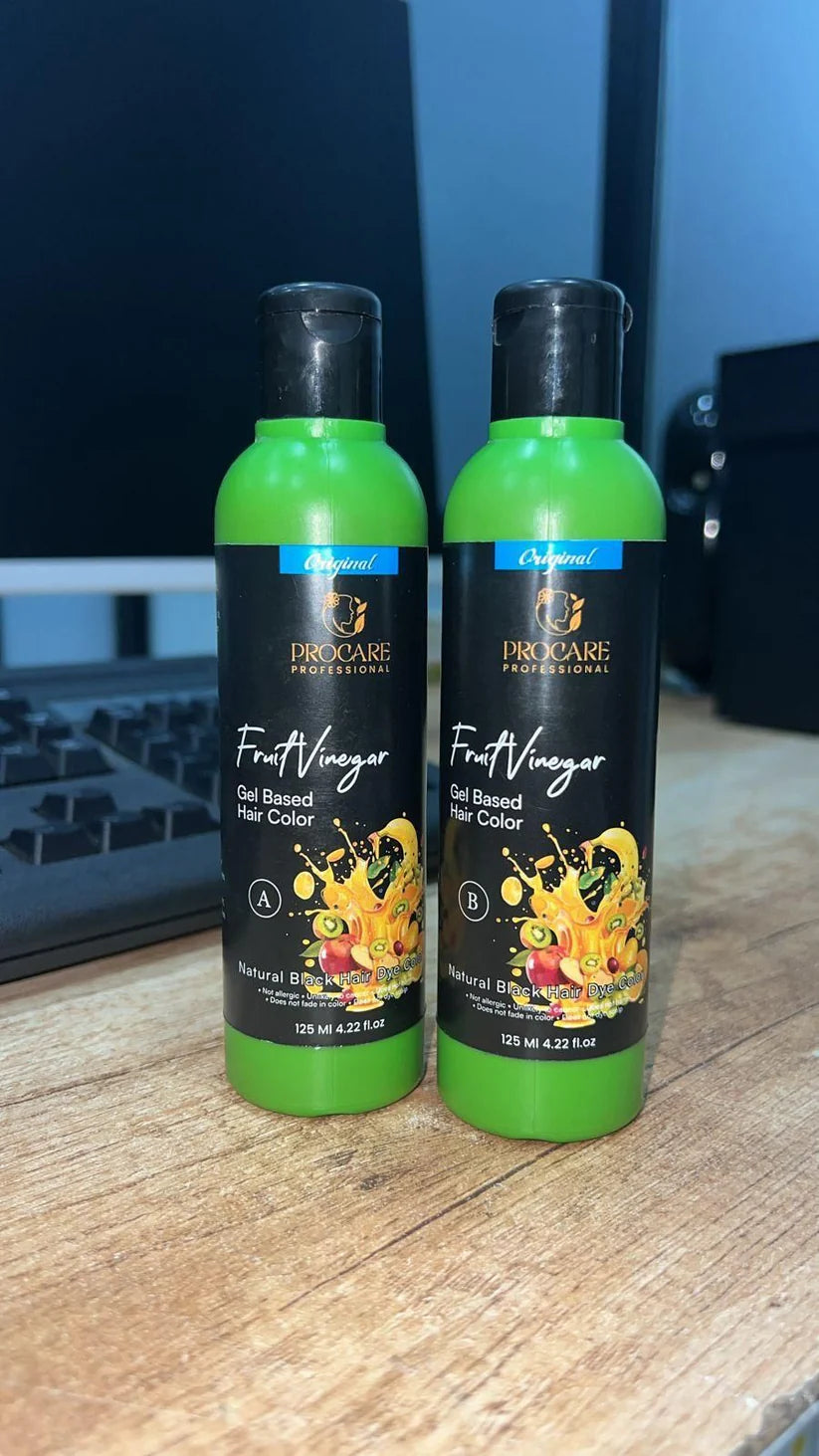 Fruit & Vinegar Gel Hair Color – Ammonia-Free Pack of 2 × 125ml | Natural Shine & Bold Color
