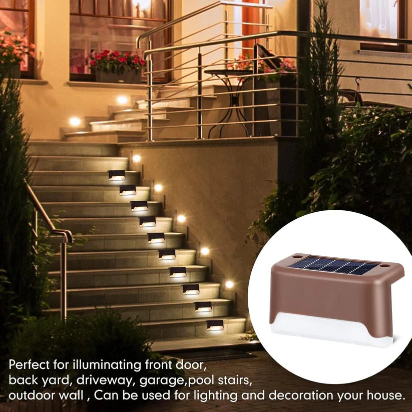 Outdoor Solar Deck Lights – Waterproof Warm LED Lights for Deck, Patio & Garden