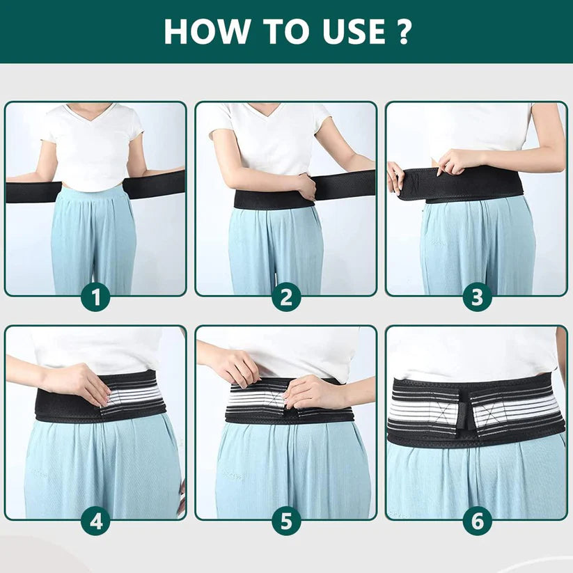 Lower Back Support Brace Belt – Adjustable Lumbar Relief for Men & Women