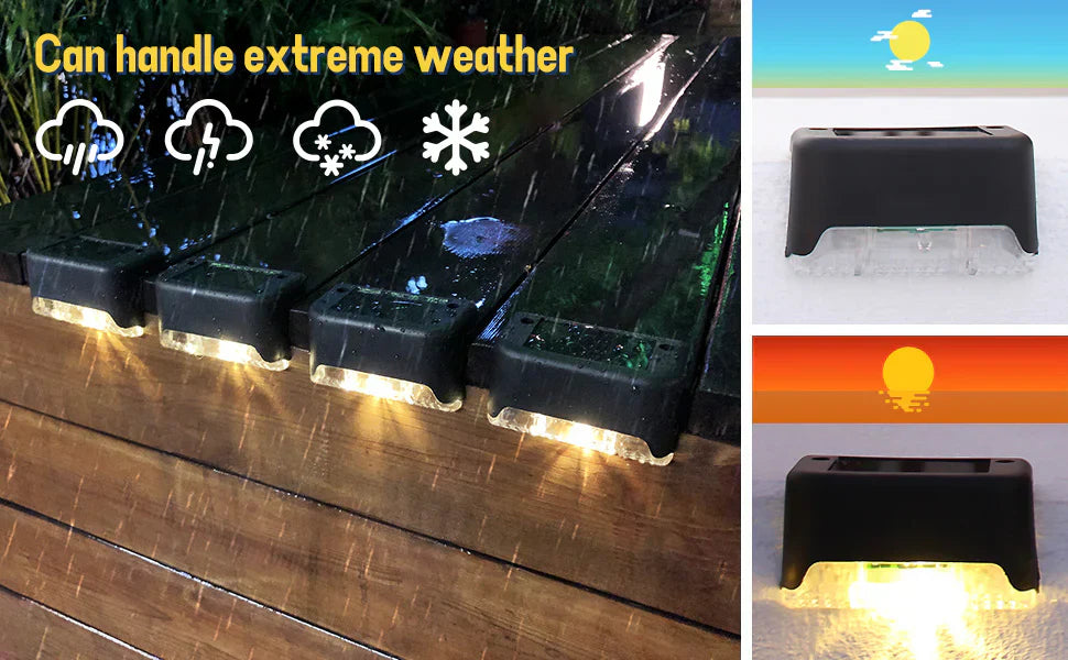 Outdoor Solar Deck Lights – Waterproof Warm LED Lights for Deck, Patio & Garden